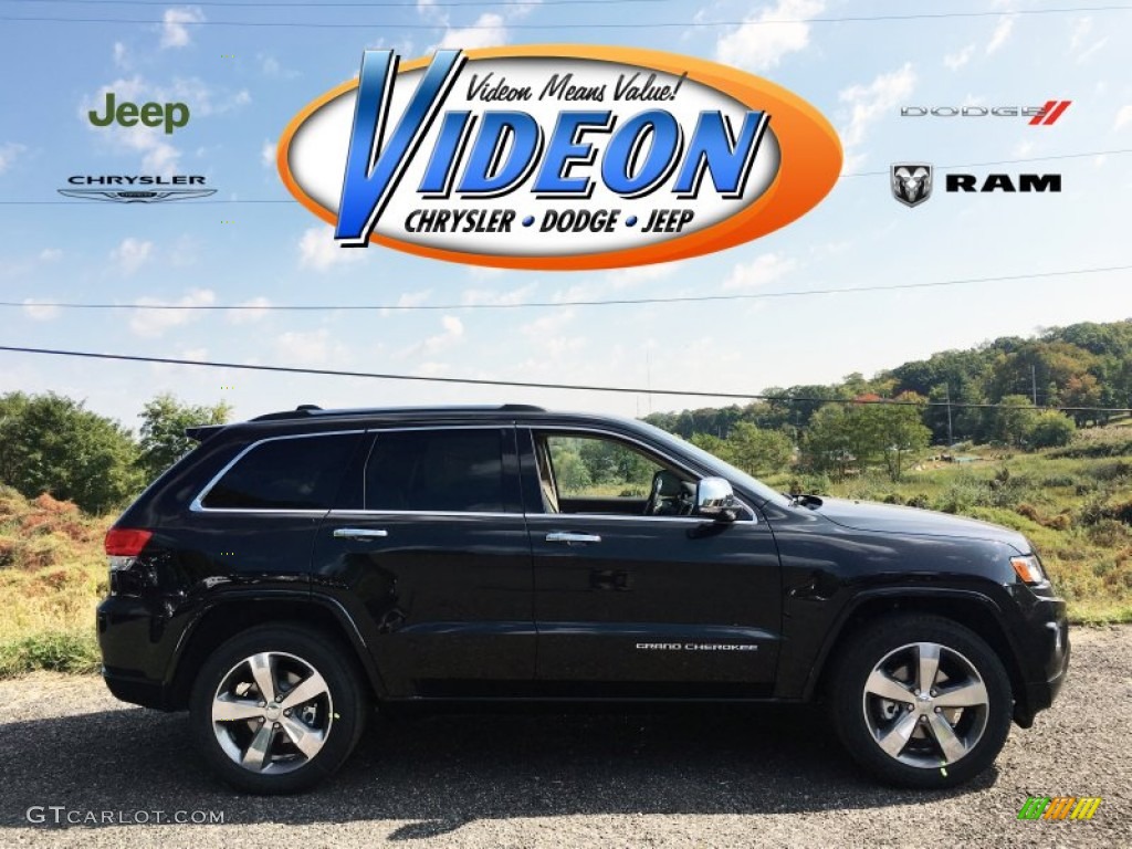 2015 Grand Cherokee Limited 4x4 - Brilliant Black Crystal Pearl / Black/Light Frost Beige photo #1