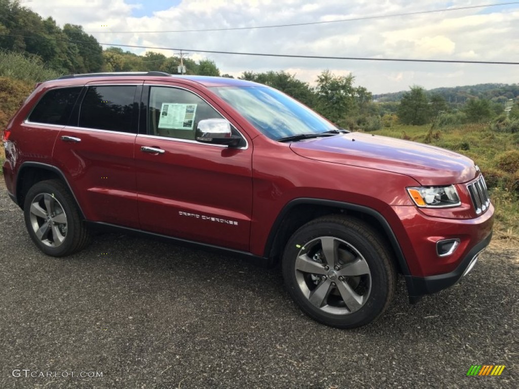 Deep Cherry Red Crystal Pearl 2015 Jeep Grand Cherokee Limited 4x4 Exterior Photo #107779313