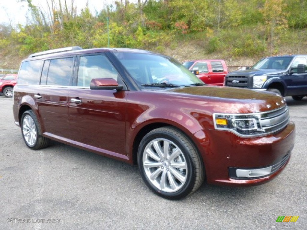 Bronze Fire Metallic 2015 Ford Flex Limited EcoBoost AWD Exterior Photo #107779316