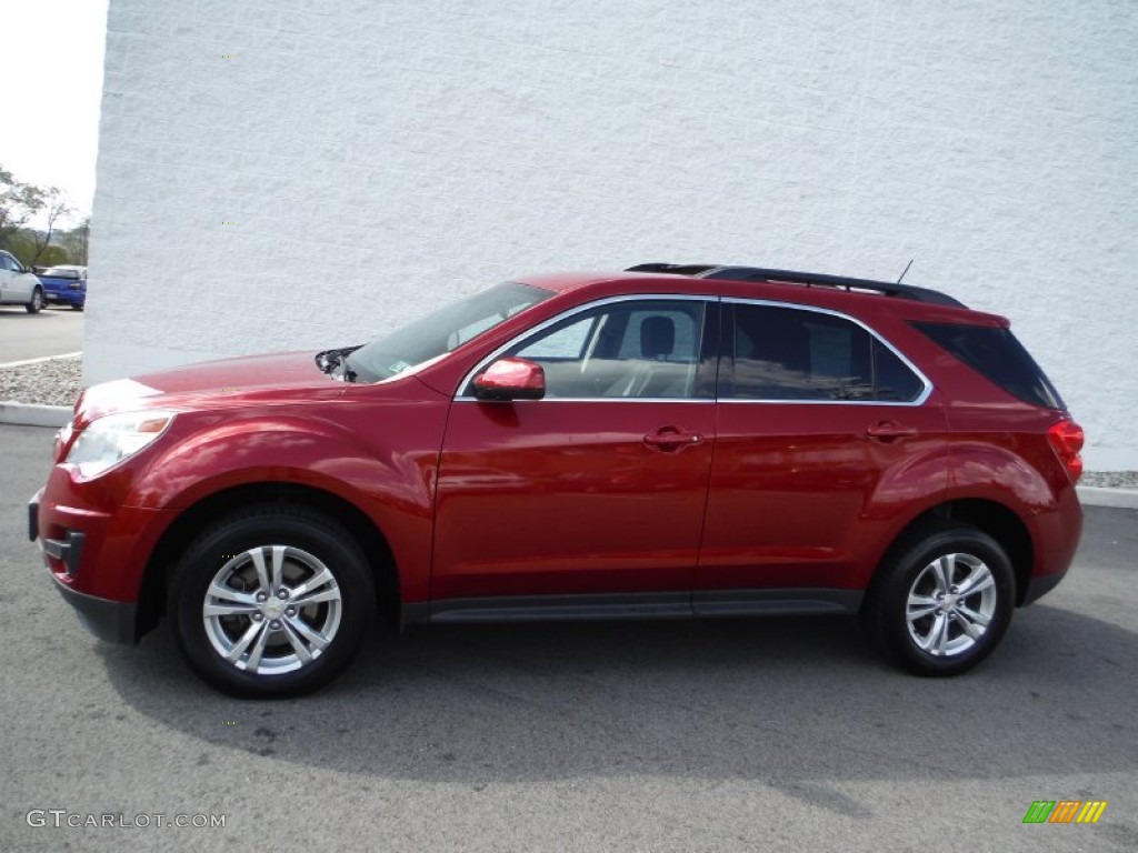 2013 Equinox LT AWD - Crystal Red Tintcoat / Light Titanium/Jet Black photo #2