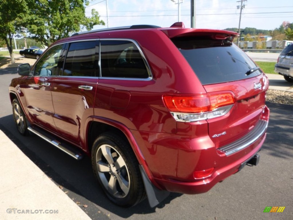 2014 Grand Cherokee Overland 4x4 - Deep Cherry Red Crystal Pearl / Overland Nepal Jeep Brown Light Frost photo #11