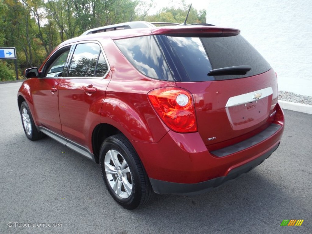 2013 Equinox LT AWD - Crystal Red Tintcoat / Light Titanium/Jet Black photo #11