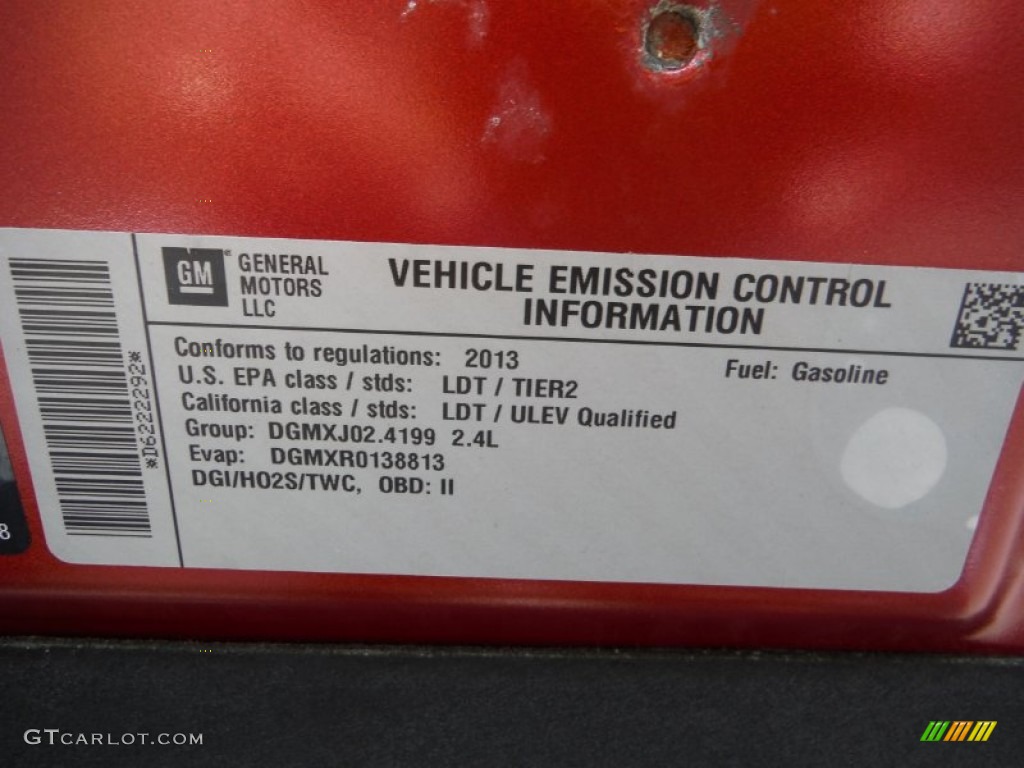 2013 Equinox LT AWD - Crystal Red Tintcoat / Light Titanium/Jet Black photo #14