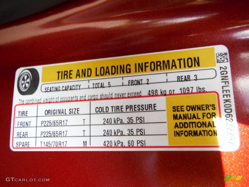 2013 Equinox LT AWD - Crystal Red Tintcoat / Light Titanium/Jet Black photo #33