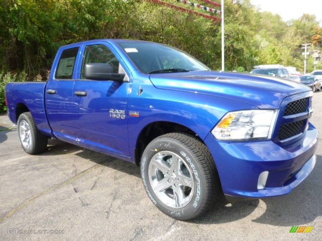 Blue Streak Pearl 2016 Ram 1500 Express Quad Cab 4x4 Exterior Photo #107790116