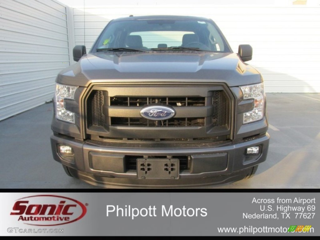 2015 F150 XL SuperCab - Magnetic Metallic / Medium Earth Gray photo #8