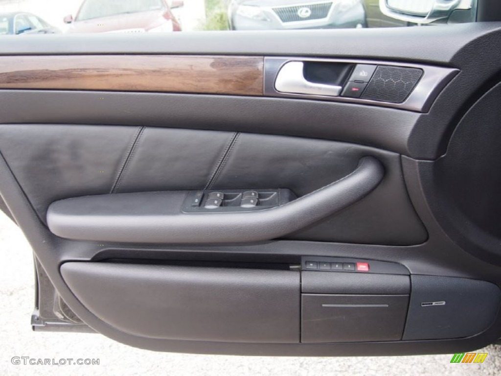 2002 Audi S6 4.2 quattro Avant Ebony Door Panel Photo #107792225
