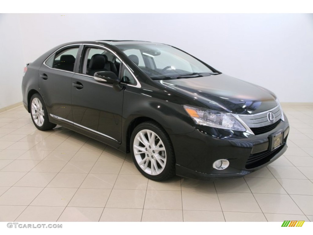 2010 HS 250h Hybrid Premium - Obsidian Black / Black photo #1