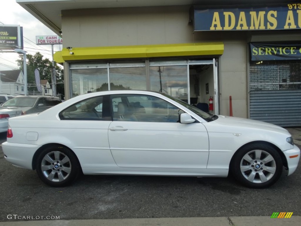 2005 3 Series 325i Coupe - Alpine White / Sand photo #4