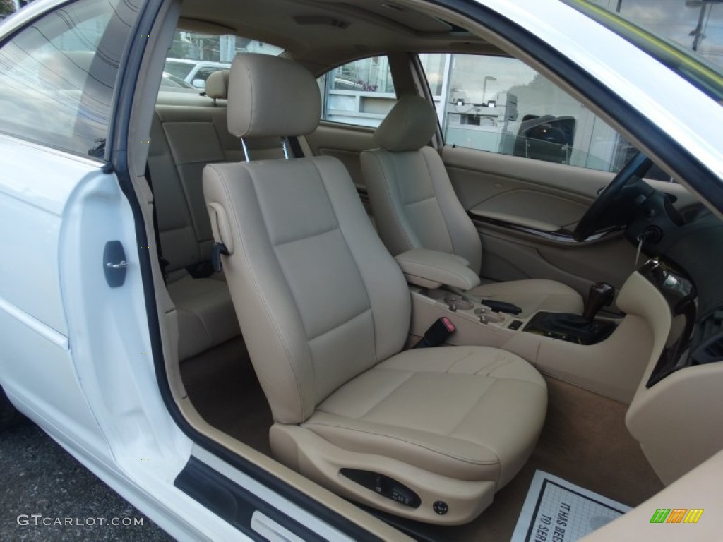 2005 3 Series 325i Coupe - Alpine White / Sand photo #13