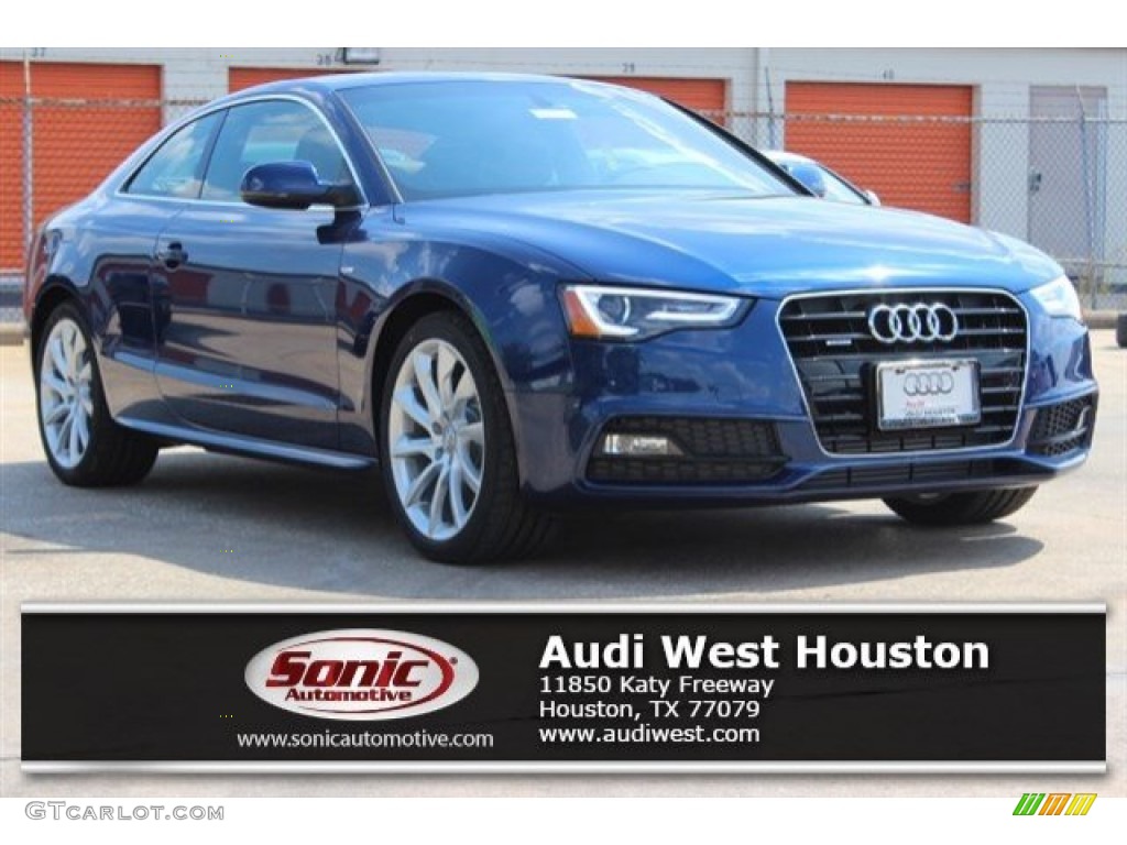 2016 A5 Premium Plus quattro Coupe - Scuba Blue Metallic / Chestnut Brown photo #1