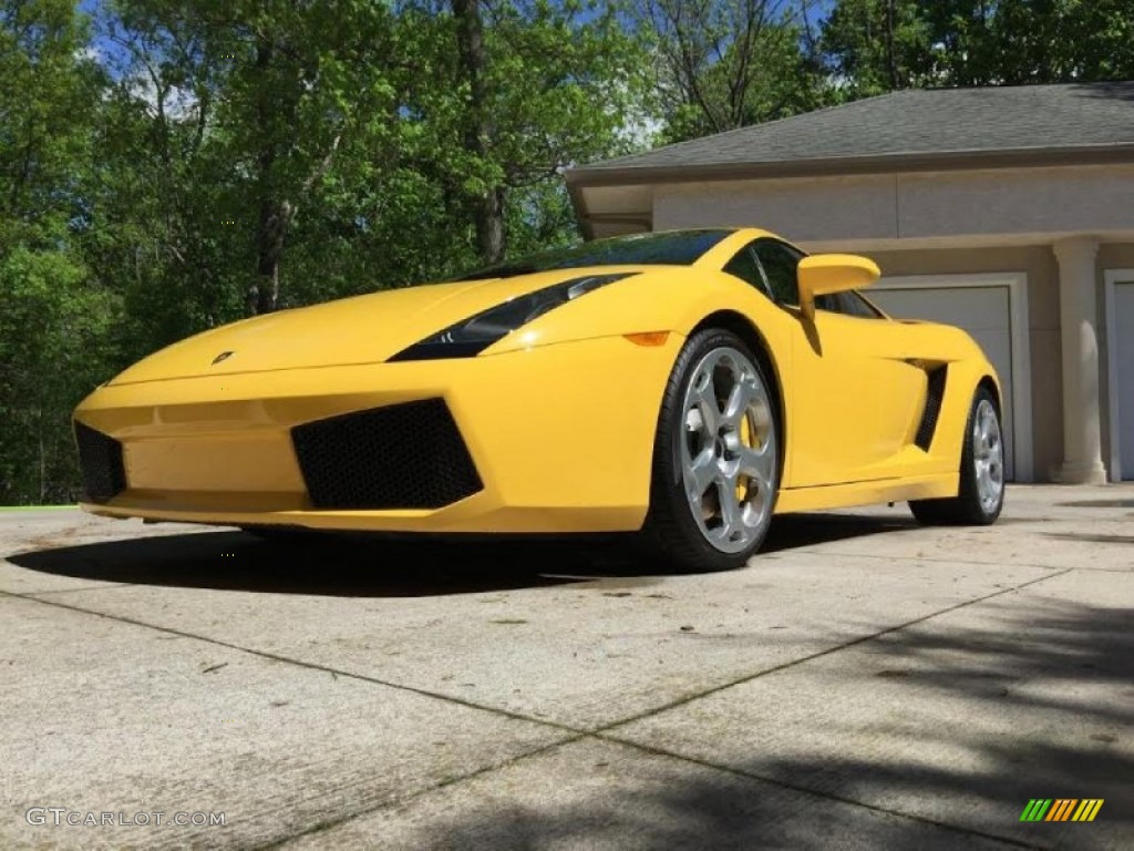 2005 Gallardo Coupe - Giallo Halys (Yellow) / Nero Perseus photo #3