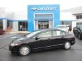 Crystal Black Pearl 2009 Honda Civic Hybrid Sedan