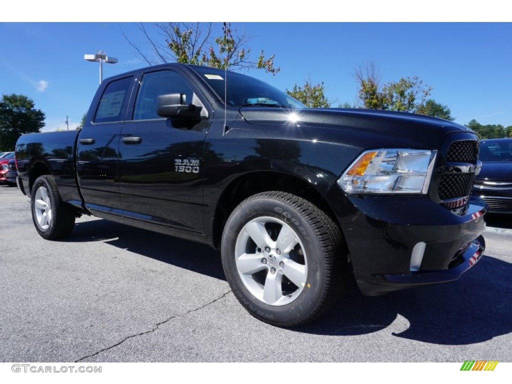 Brilliant Black Crystal Pearl 2016 Ram 1500 Express Quad Cab Exterior Photo #107800487