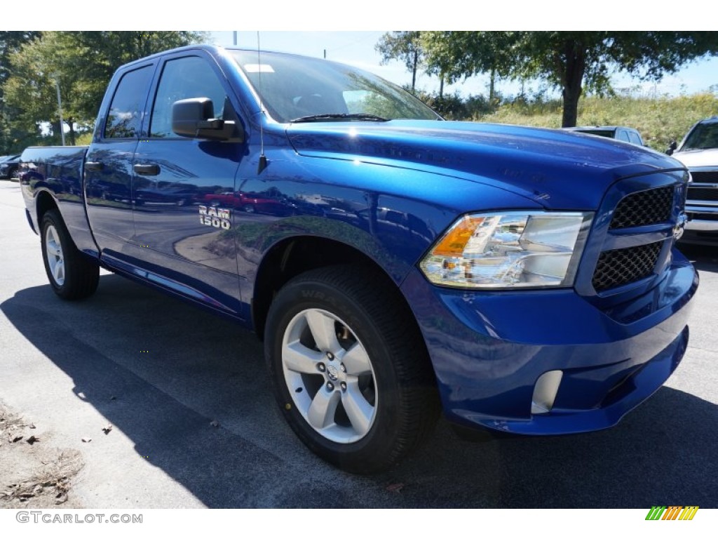 Blue Streak Pearl 2016 Ram 1500 Express Quad Cab Exterior Photo #107801101