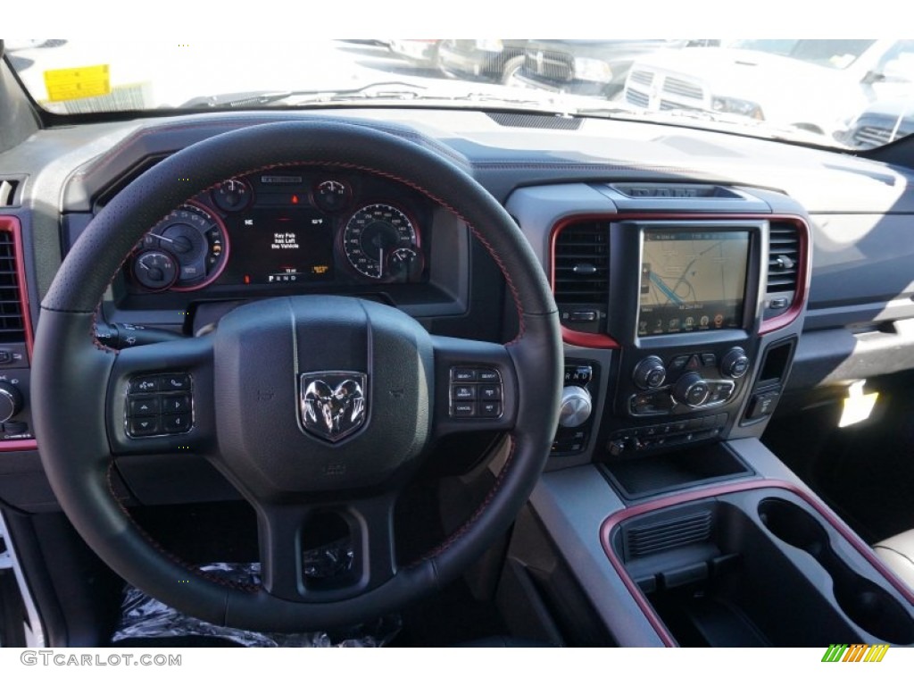 2016 Ram 1500 Rebel Crew Cab 4x4 Rebel Theme Red/Black Dashboard Photo #107801381