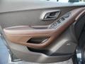 Jet Black/Brownstone 2016 Chevrolet Trax LT Door Panel