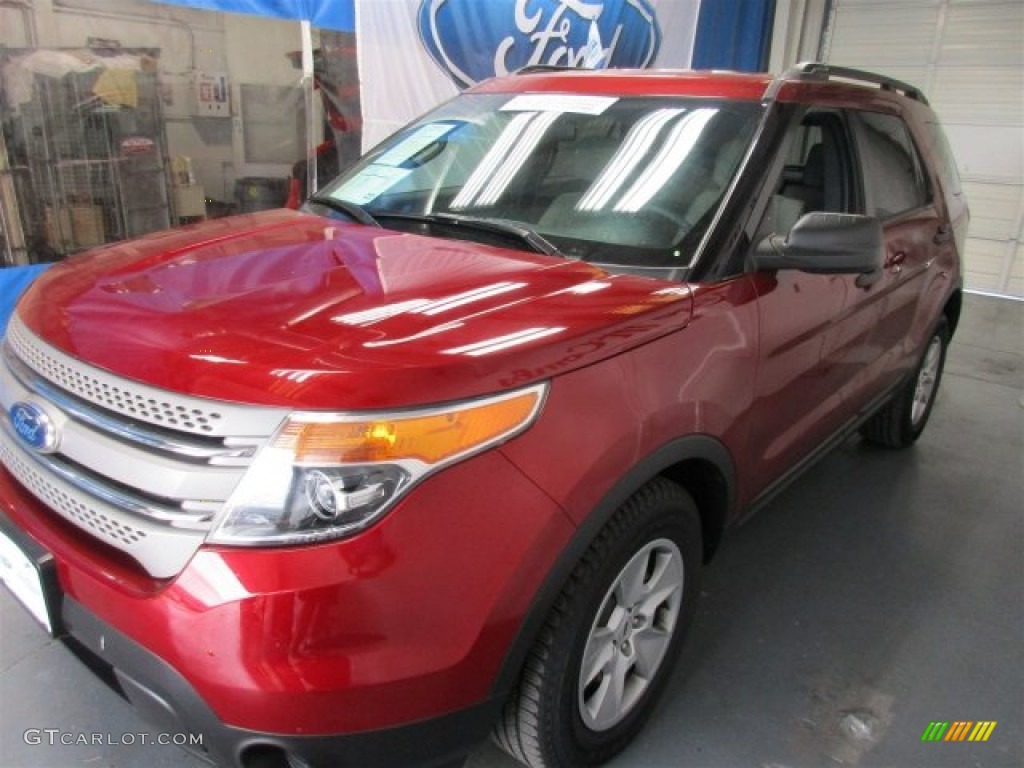 2013 Explorer FWD - Ruby Red Metallic / Medium Light Stone photo #3