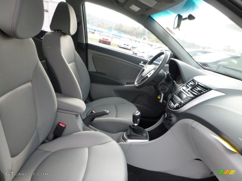 Gray Interior 2016 Hyundai Accent Sport Hatchback Photo #107811629