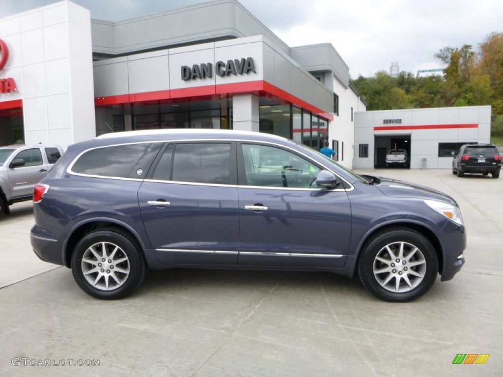 2014 Enclave Leather AWD - Atlantis Blue Metallic / Ebony photo #5