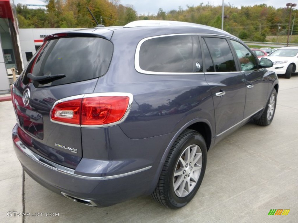 2014 Enclave Leather AWD - Atlantis Blue Metallic / Ebony photo #7