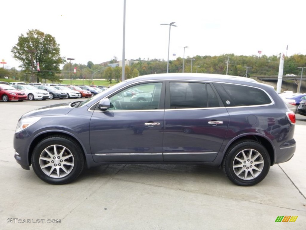2014 Enclave Leather AWD - Atlantis Blue Metallic / Ebony photo #10