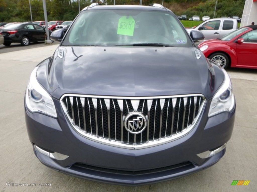 2014 Enclave Leather AWD - Atlantis Blue Metallic / Ebony photo #12