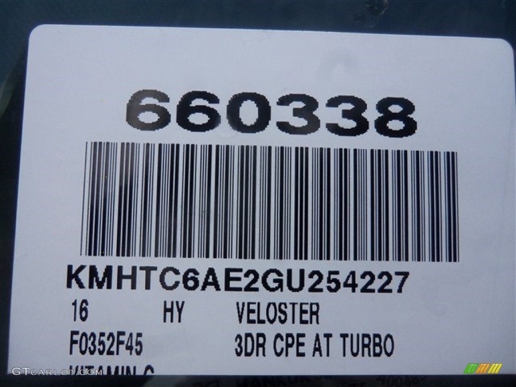 2016 Veloster Turbo - Vitamin C / Black photo #3