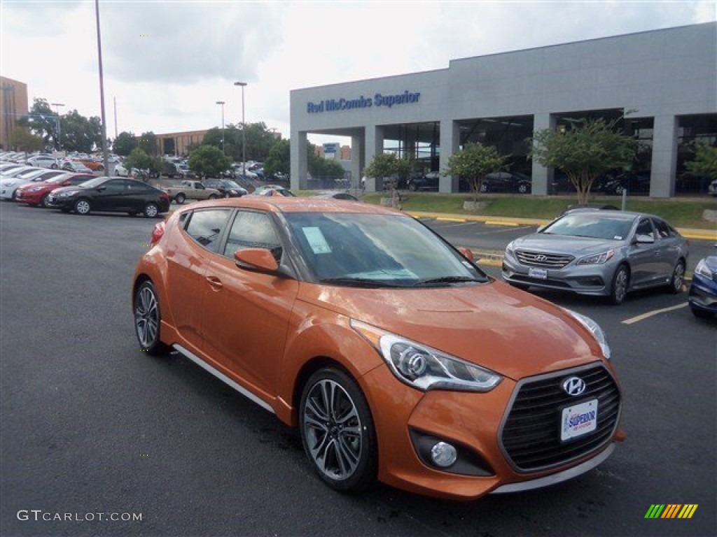 2016 Veloster Turbo - Vitamin C / Black photo #5