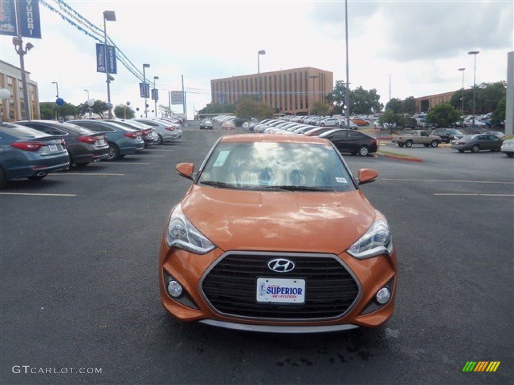 2016 Veloster Turbo - Vitamin C / Black photo #6
