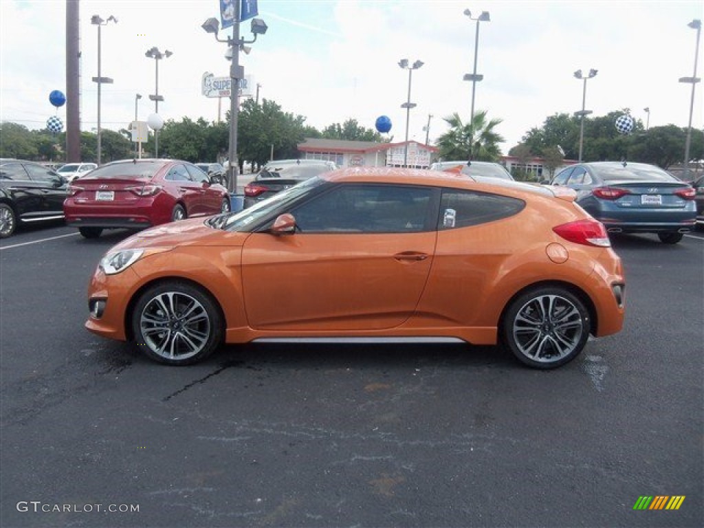 2016 Veloster Turbo - Vitamin C / Black photo #8