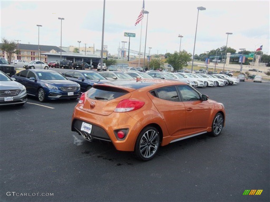 2016 Veloster Turbo - Vitamin C / Black photo #11