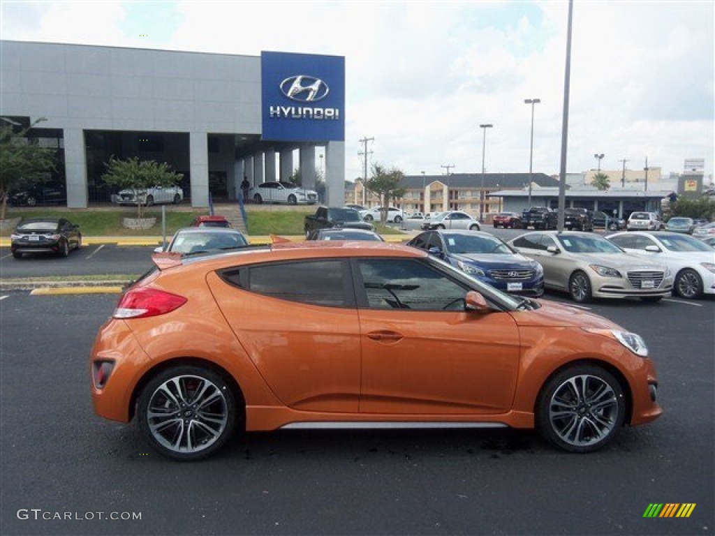 2016 Veloster Turbo - Vitamin C / Black photo #12