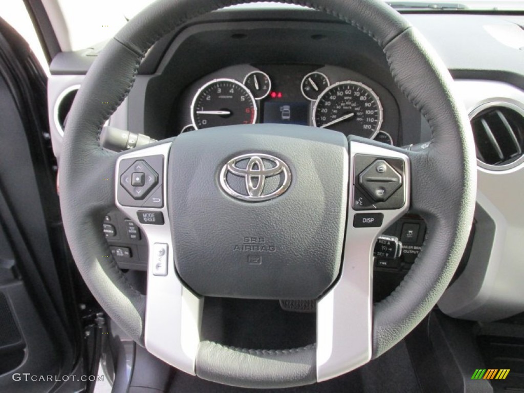 2016 Toyota Tundra Limited CrewMax Graphite Steering Wheel Photo #107816378