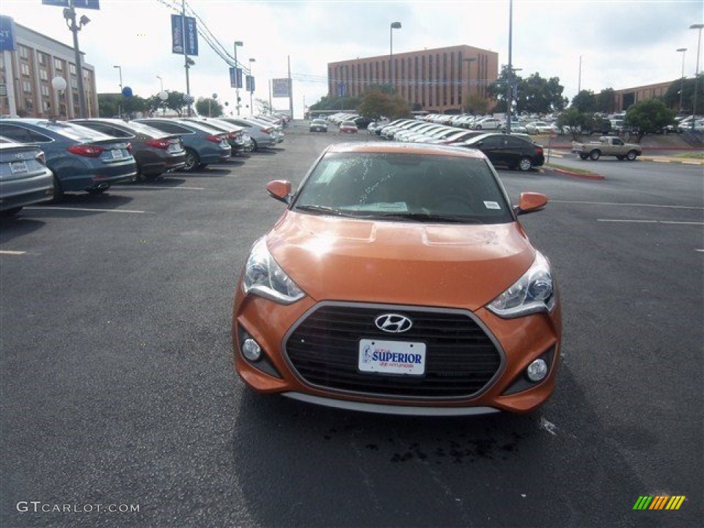 2016 Veloster Turbo - Vitamin C / Black/Orange photo #5
