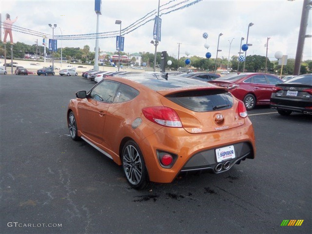 2016 Veloster Turbo - Vitamin C / Black/Orange photo #9