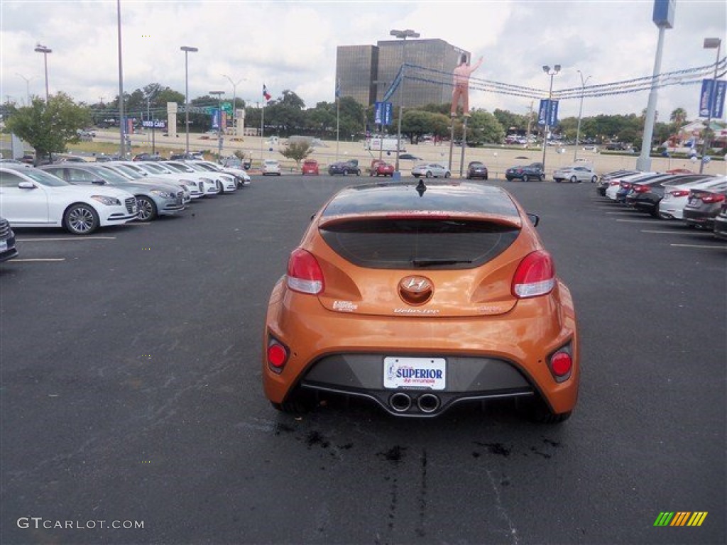 2016 Veloster Turbo - Vitamin C / Black/Orange photo #10