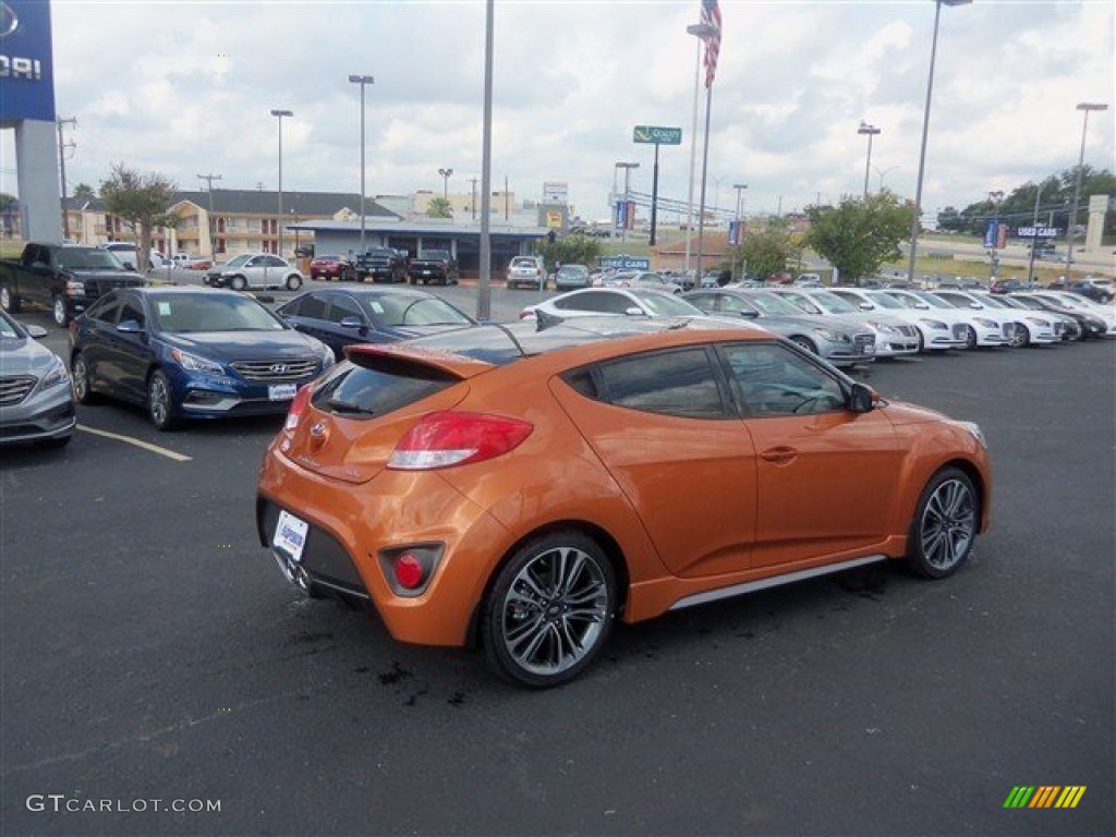 2016 Veloster Turbo - Vitamin C / Black/Orange photo #11