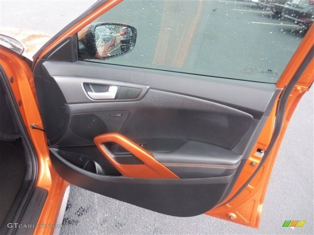 2016 Veloster Turbo - Vitamin C / Black/Orange photo #13