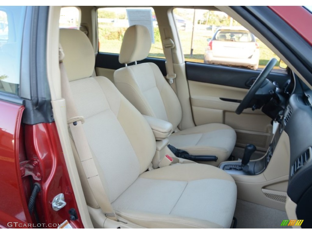 2006 Forester 2.5 X - Garnet Red Pearl / Desert Beige photo #16