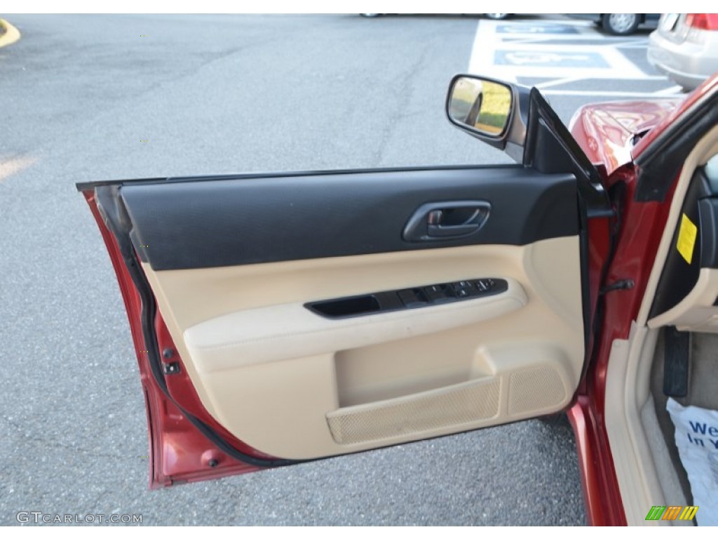 2006 Forester 2.5 X - Garnet Red Pearl / Desert Beige photo #17