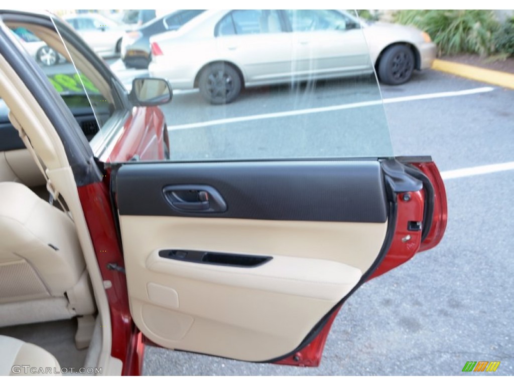 2006 Forester 2.5 X - Garnet Red Pearl / Desert Beige photo #19
