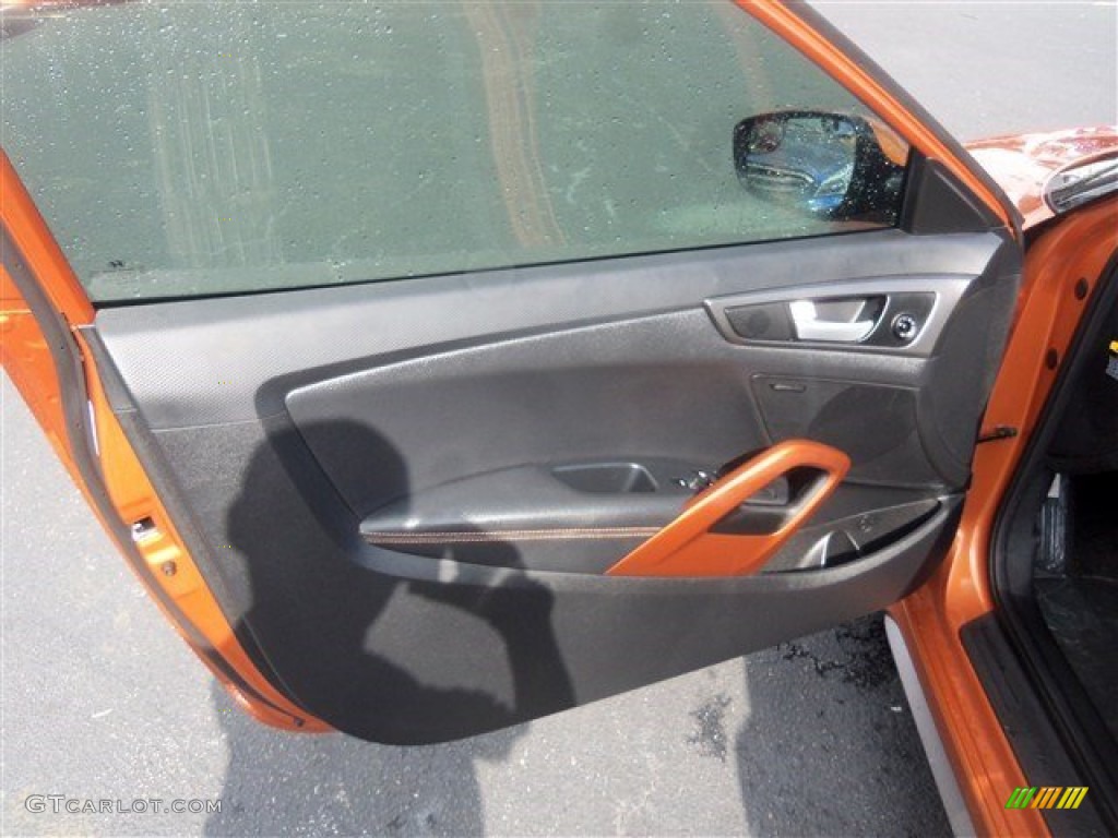 2016 Veloster Turbo - Vitamin C / Black/Orange photo #19