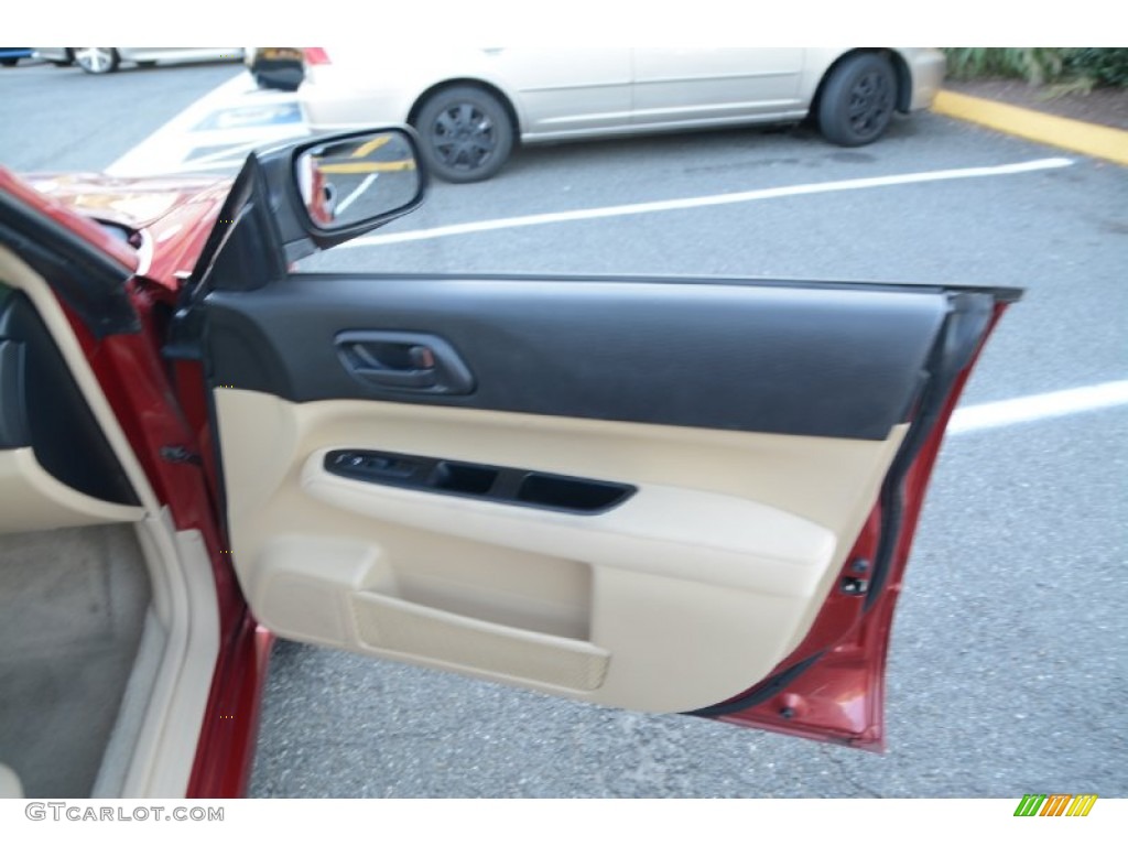 2006 Forester 2.5 X - Garnet Red Pearl / Desert Beige photo #20