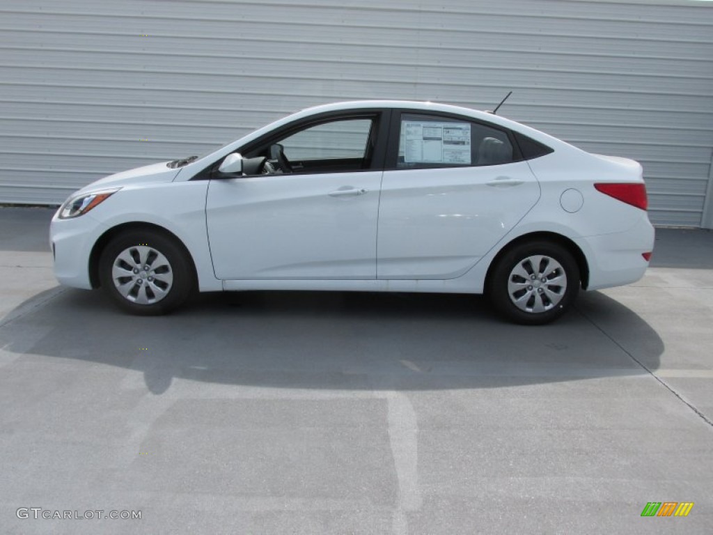 Century White 2016 Hyundai Accent SE Sedan Exterior Photo #107819349