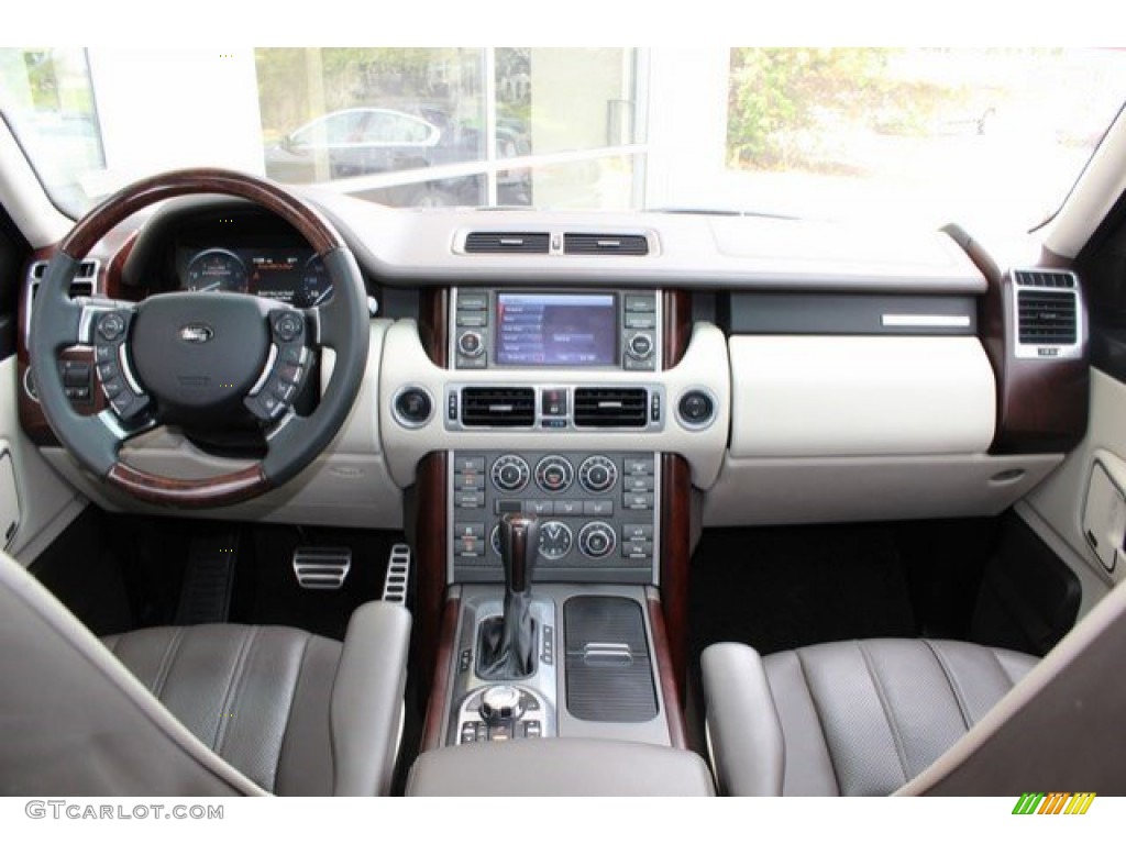 2010 Land Rover Range Rover Supercharged Arabica Brown/Ivory White Dashboard Photo #107821047