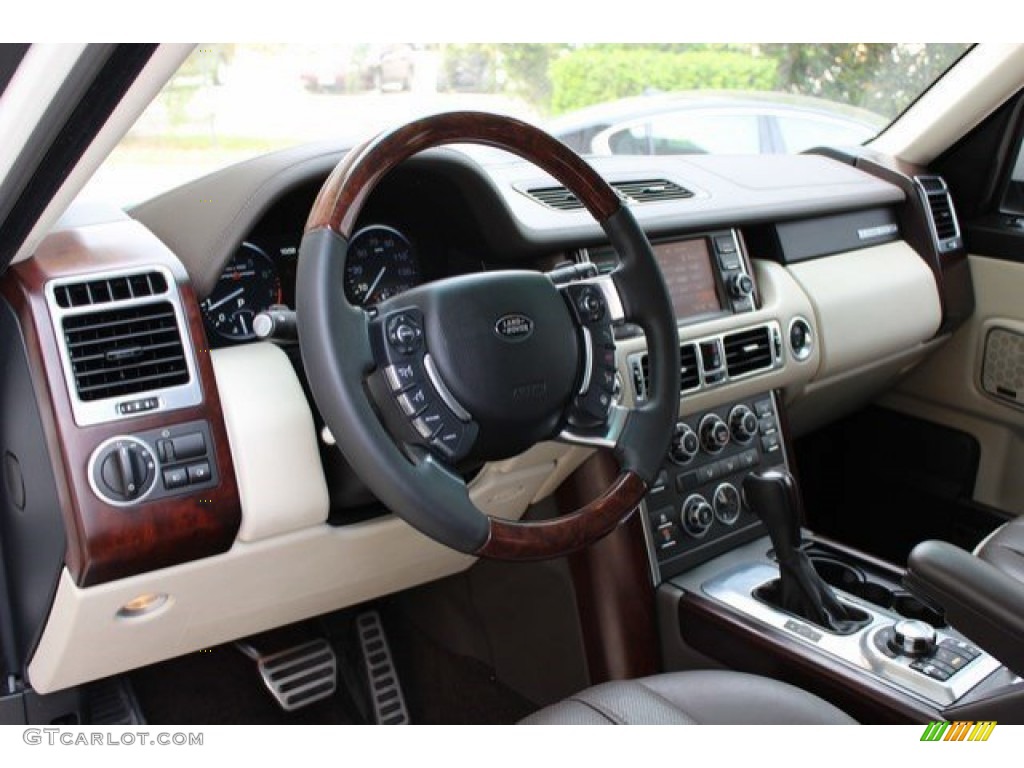 2010 Land Rover Range Rover Supercharged Arabica Brown/Ivory White Dashboard Photo #107821235
