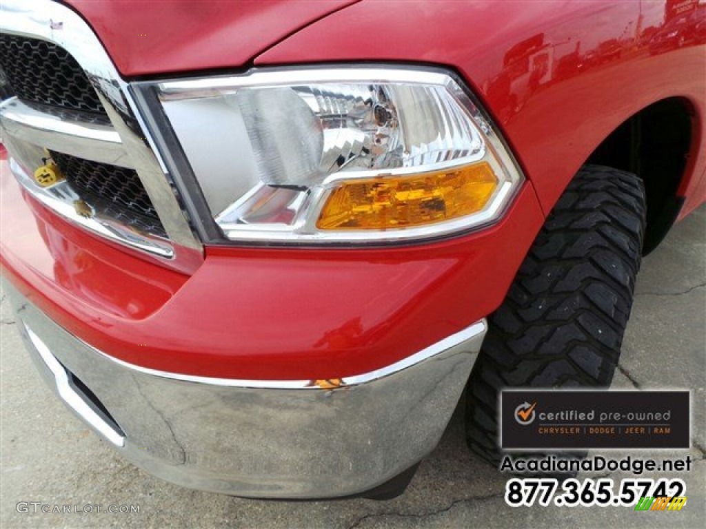 2012 Ram 1500 SLT Quad Cab 4x4 - Flame Red / Dark Slate Gray/Medium Graystone photo #2