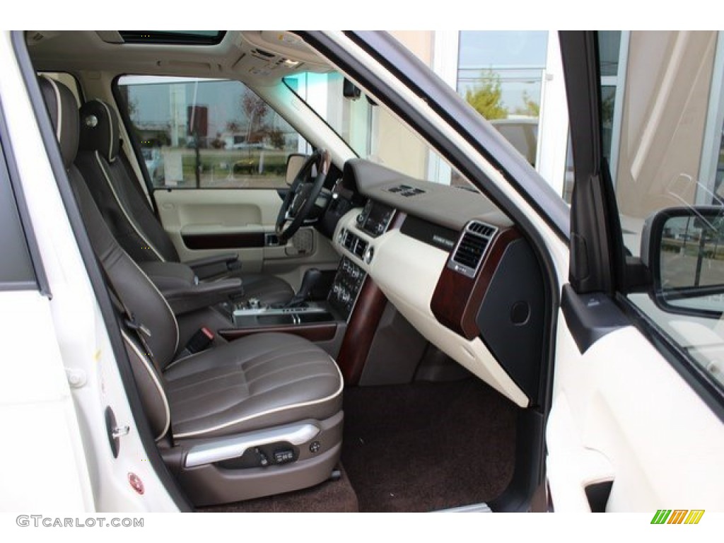 2010 Range Rover Supercharged - Alaska White / Arabica Brown/Ivory White photo #38