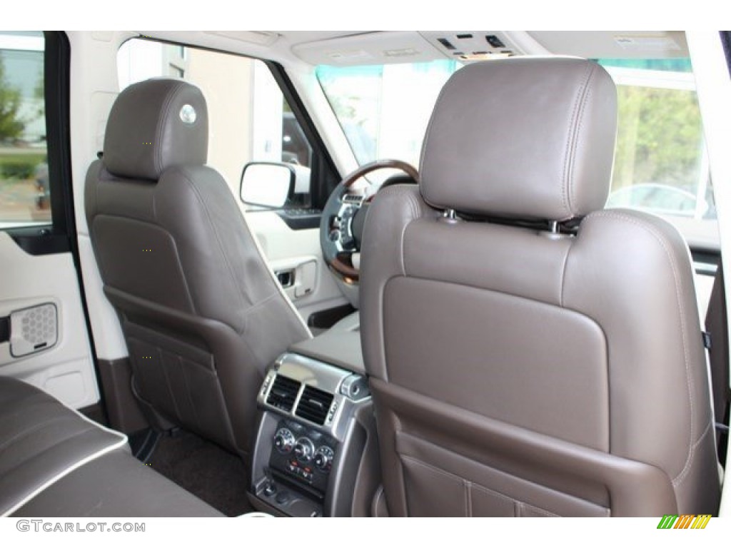 2010 Range Rover Supercharged - Alaska White / Arabica Brown/Ivory White photo #42